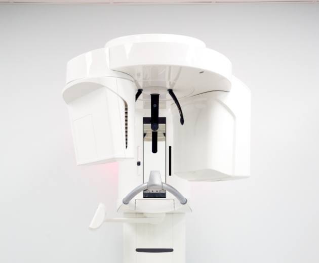 3 D cone beam imaging scanner against white background